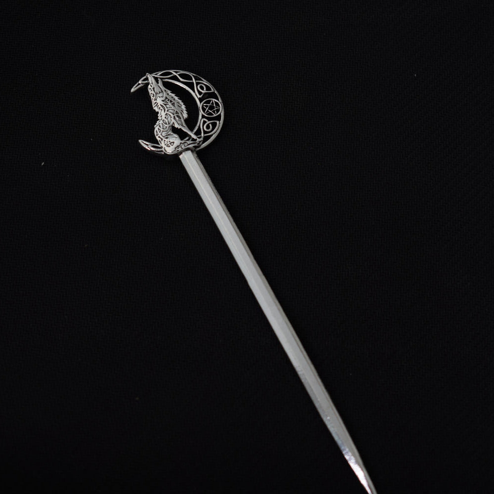 Wholesale 16cm Witch Skull Hair Stick Sword Spirit Hair Hairpin